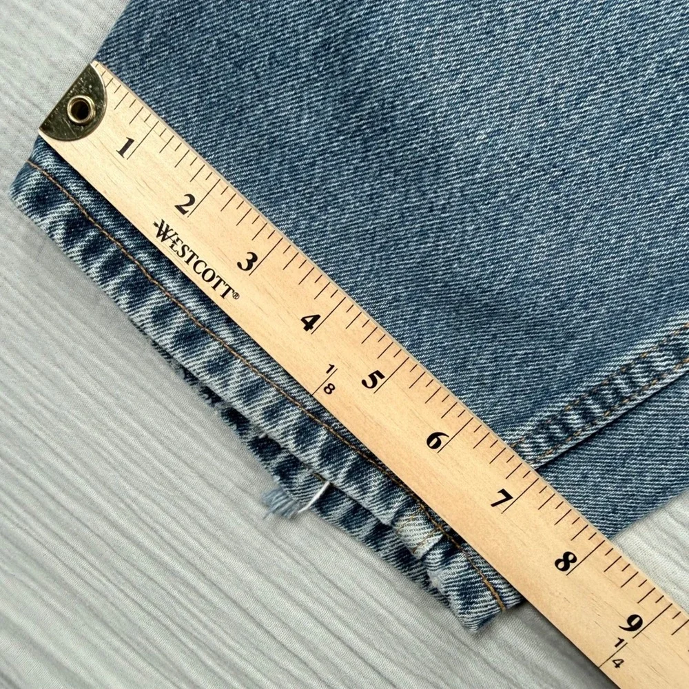 Vintage Levis 505 Jeans 36x30 (35x30) Y2k Distressed Black Batwing 1998 90s Punk